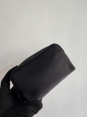 Okify Prada Black Pouch Silver Hardware 1NA339 12x8x3.5cm - 3