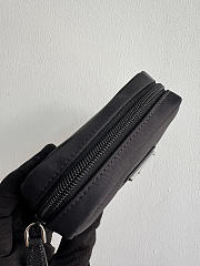 Okify Prada Black Pouch Silver Hardware 1NA339 12x8x3.5cm - 4