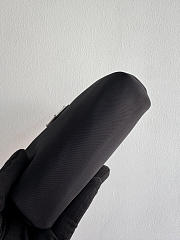 Okify Prada Black Pouch Silver Hardware 1NA339 12x8x3.5cm - 2