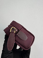 Okify Prada Red Burgundy Pouch 1NA339 12x8x3.5cm - 4