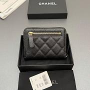 Okify CC Black Caviar Gold Hardware Zipper Small Wallet 12x9x2cm - 2