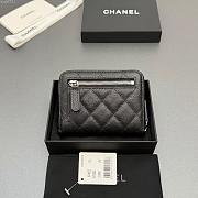 Okify CC Black Caviar Silver Hardware Zipper Small Wallet 12x9x2cm - 2