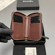 Okify CC Black Lambskin Gold Hardware Zipper Small Wallet 12x9x2cm - 5