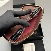 Okify CC Black Lambskin Gold Hardware Zipper Small Wallet 12x9x2cm - 3