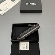 Okify CC Black Lambskin Silver Hardware Zipper Small Wallet 12x9x2cm - 6