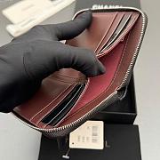 Okify CC Black Lambskin Silver Hardware Zipper Small Wallet 12x9x2cm - 5