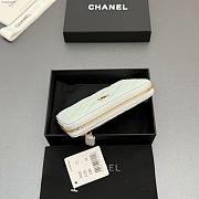 Okify CC Light Blue Caviar Zipper Small Wallet 12x9x2cm - 2