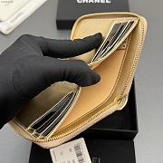 Okify CC Gold Caviar Zipper Small Wallet 12x9x2cm - 5