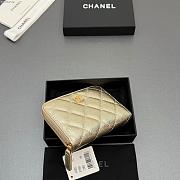 Okify CC Gold Caviar Zipper Small Wallet 12x9x2cm - 3