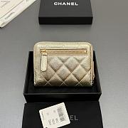 Okify CC Gold Caviar Zipper Small Wallet 12x9x2cm - 2