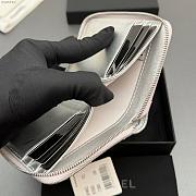Okify CC Silver Caviar Zipper Small Wallet 12x9x2cm - 5