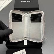 Okify CC Silver Caviar Zipper Small Wallet 12x9x2cm - 2