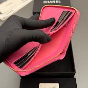 Okify CC Pink Caviar Zipper Small Wallet 12x9x2cm - 5