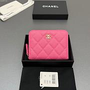 Okify CC Pink Caviar Zipper Small Wallet 12x9x2cm - 1