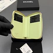 Okify CC Light Green Caviar Zipper Small Wallet 12x9x2cm - 6