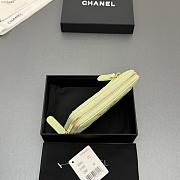 Okify CC Light Green Caviar Zipper Small Wallet 12x9x2cm - 3