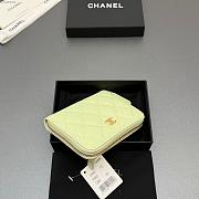 Okify CC Light Green Caviar Zipper Small Wallet 12x9x2cm - 2
