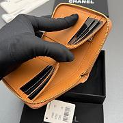 Okify CC Brown Caviar Zipper Small Wallet 12x9x2cm - 3