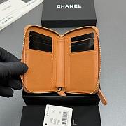 Okify CC Brown Caviar Zipper Small Wallet 12x9x2cm - 2