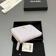 Okify CC Light Purple Caviar Zipper Small Wallet 12x9x2cm - 4