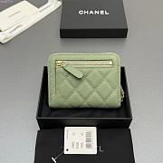 Okify CC Green Caviar Zipper Small Wallet 12x9x2cm - 3