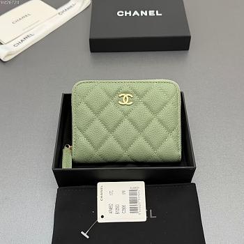Okify CC Green Caviar Zipper Small Wallet 12x9x2cm