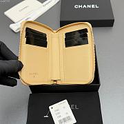 Okify CC Light Yellow Caviar Zipper Small Wallet 12x9x2cm - 5