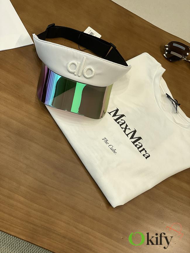 Okify Alo White Sun Visor Hat  - 1