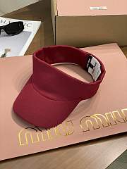 Okify MiuMiu Red Sun Visor Hat - 6