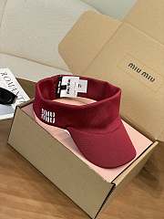 Okify MiuMiu Red Sun Visor Hat - 1