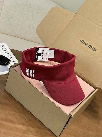 Okify MiuMiu Red Sun Visor Hat