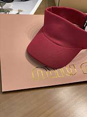 Okify MiuMiu Red Sun Visor Hat - 3