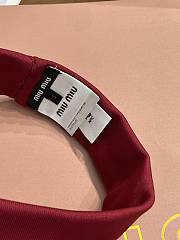 Okify MiuMiu Red Sun Visor Hat - 2