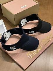 Okify MiuMiu Dark Blue/Black Sun Visor Hat - 1