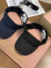 Okify MiuMiu Dark Blue/Black Sun Visor Hat - 2