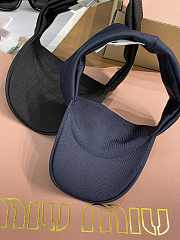 Okify MiuMiu Dark Blue/Black Sun Visor Hat - 6