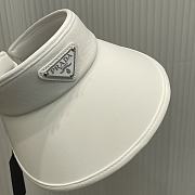 Okify Prada White Sun Visor Hat - 3