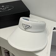 Okify Prada White Sun Visor Hat - 1