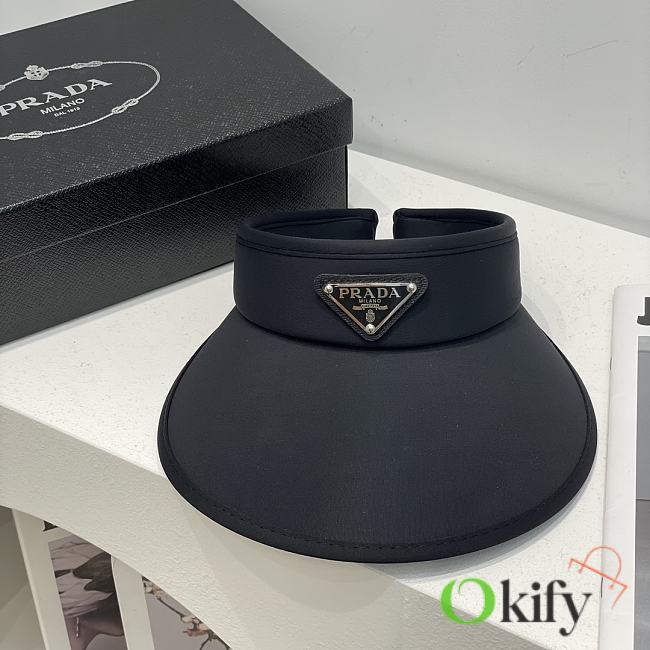 Okify Prada Black Sun Visor Hat - 1