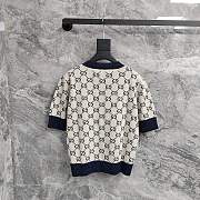 Okify Gucci Dark Blue And White Women Top - 5