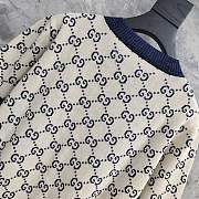 Okify Gucci Dark Blue And White Women Top - 2