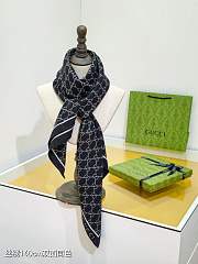Okify Gucci Black Square Scarf 140x140cm  - 2