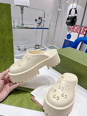 Okify Gucci White Slippers 5cm - 2
