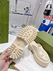 Okify Gucci White Slippers 5cm - 3