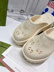 Okify Gucci White Slippers 5cm - 4