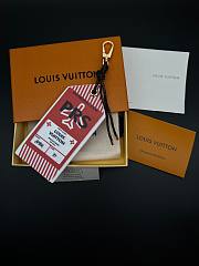 Okify Louis Vuitton Blue/Red Boarding Pass Key Chain  - 5