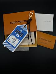 Okify Louis Vuitton Blue/Red Boarding Pass Key Chain  - 3