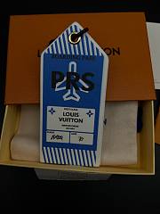 Okify Louis Vuitton Blue/Red Boarding Pass Key Chain  - 4