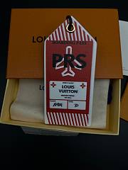 Okify Louis Vuitton Blue/Red Boarding Pass Key Chain  - 2