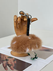 Okify Fendi Brown Mushroom Bag Charm - 1